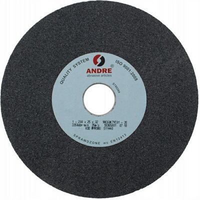 COCO Mola Abrasiva Piatta Andre 200 Mm X 25 Mm X 32 Mm 98c60k7vc01-35 Nera "tipo 1" COCO Mola Abrasiva Piatta Andre 200 Mm X 25 Mm X 32 Mm 98c60k7vc01-35 Nera "tipo 1"