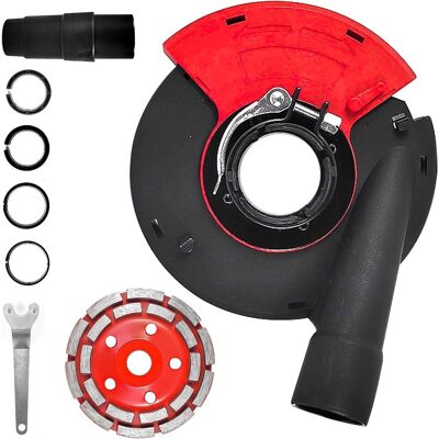 JALLERIA Smerigliatrice Con Aspirazione Della Polvere, Smerigliatrice Angolare Da 125 Mm, Mini Smerigliatrice Angolare, Levigatrice A Disco Da 125 Mm Con Aspirazione Della Polvere - Kit Completo Con Disco Abra JALLERIA Smerigliatrice Con Aspirazione Della Polvere, Smerigliatrice Angolare Da 125 Mm, Mini Smerigliatrice Angolare, Levigatrice A Disco Da 125 Mm Con Aspirazione Della Polvere - Kit Completo Con Disco Abra