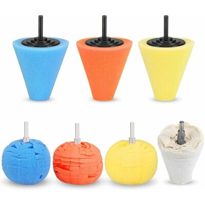 DPZO Palline Lucidanti, 7 Pezzi, Manico Da 6 Mm, Cono In Spugna, Tampone Lucidante In Schiuma Per La Cura Dei Cerchi, Per Alluminio, Metallo, Acciaio Inossidabile DPZO Palline Lucidanti, 7 Pezzi, Manico Da 6 Mm, Cono In Spugna, Tampone Lucidante In Schiuma Per La Cura Dei Cerchi, Per Alluminio, Metallo, Acciaio Inossidabile