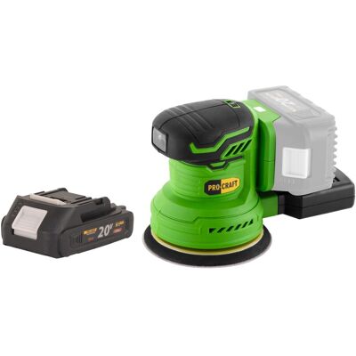 Procraft Px20blbb Levigatrice Orbitale A Batteria 20 V 125 Mm Brushless + 1x Batteria 2,0 Ah - Senza Caricabatteria Procraft Px20blbb Levigatrice Orbitale A Batteria 20 V 125 Mm Brushless + 1x Batteria 2,0 Ah - Senza Caricabatteria