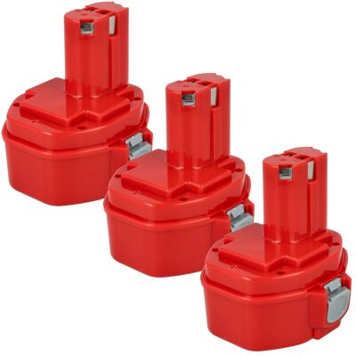 Batteria vhbw compatibile Makita - 3000mAh, 14.4V, Rosso Batteria vhbw compatibile Makita - 3000mAh, 14.4V, Rosso
