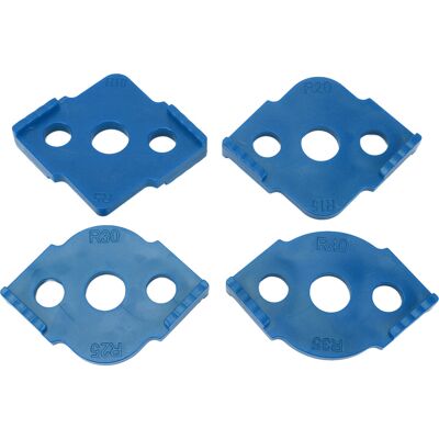VISTRECK Modelli Per Angoli R Da 4 Pezzi Modello Di Instradamento Per Maschera Di Raggio Ad Angolo Tondo Localizzatore Per La Lavorazione Del Legno In Abs Blu. VISTRECK Modelli Per Angoli R Da 4 Pezzi Modello Di Instradamento Per Maschera Di Raggio Ad Angolo Tondo Localizzatore Per La Lavorazione Del Legno In Abs Blu.