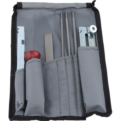 OEM Kit Di Lime Per Motosega, Set Di 8 Calibri Di Profondità Per Motosega, Kit Di Affilatura Per Motoseghe In Acciaio E Legno Da 19 Cm/7,48 Pollici OEM Kit Di Lime Per Motosega, Set Di 8 Calibri Di Profondità Per Motosega, Kit Di Affilatura Per Motoseghe In Acciaio E Legno Da 19 Cm/7,48 Pollici