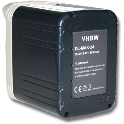 Batteria Makita vhbw 24V - Batteria per Utensili NiMH ad Alta Capacità Batteria Makita vhbw 24V - Batteria per Utensili NiMH ad Alta Capacità