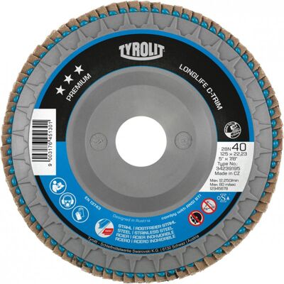 Tyrolit V2A 115mm Disco a lamelle arcuato Tyrolit V2A 115mm Disco a lamelle arcuato