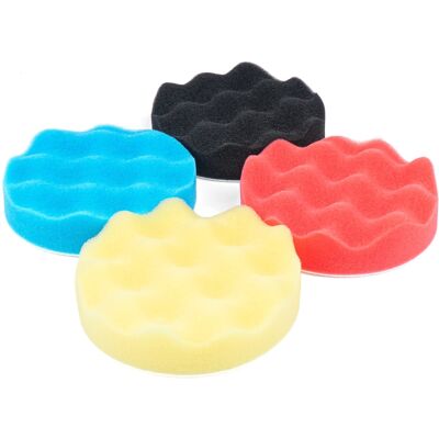 OEM Set Per Lucidatura Con Spugne Abrasive In Velcro, 4 Pezzi, 125 Mm, Amio-03710 OEM Set Per Lucidatura Con Spugne Abrasive In Velcro, 4 Pezzi, 125 Mm, Amio-03710