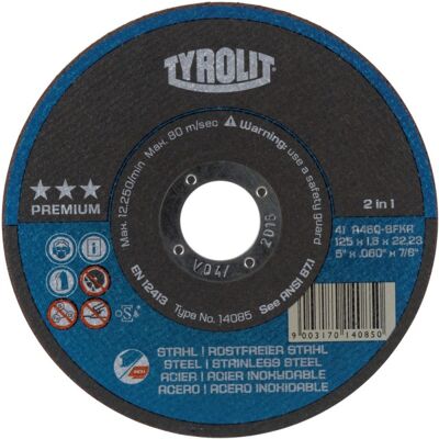 TYROLIT Taglio A Disco Inox / Acciaio Inox A46q-bfxa 230x1,9mm TYROLIT Taglio A Disco Inox / Acciaio Inox A46q-bfxa 230x1,9mm