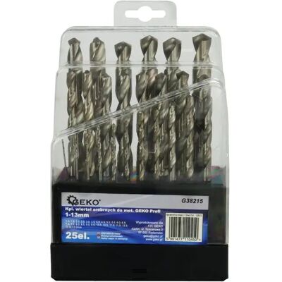 IMPORT Punta Trapano Geko Hss Drill Bit Set Acciaio 25 Pezzi IMPORT Punta Trapano Geko Hss Drill Bit Set Acciaio 25 Pezzi