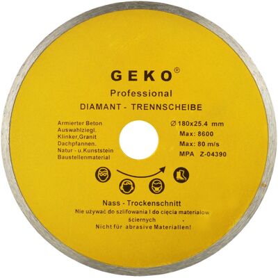 IMPORT Disco Da Taglio Diamond Geko G00242 180 Mm Bordo Continuo IMPORT Disco Da Taglio Diamond Geko G00242 180 Mm Bordo Continuo