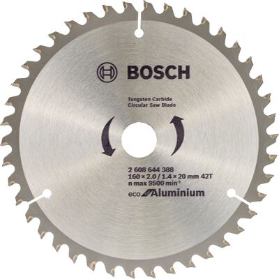 Lama per sega circolare Bosch - 160mm, 42 denti, alluminio, Francia - Utensile da taglio Lama per sega circolare Bosch - 160mm, 42 denti, alluminio, Francia - Utensile da taglio