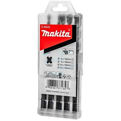 Makita Set Punte D-36049 Sds Plus Calcestruzzo 5 Pezzi Makita Set Punte D-36049 Sds Plus Calcestruzzo 5 Pezzi