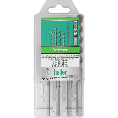 Set di 4 punte per cemento ProXtreme Heller - 5, 6, 8, 10 mm Set di 4 punte per cemento ProXtreme Heller - 5, 6, 8, 10 mm