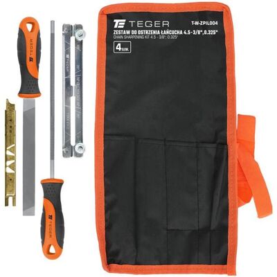 OEM Kit Per Affilatura Catena, 4,5/200 Mm - 3/8" 0,325" (4 Pezzi), Teger OEM Kit Per Affilatura Catena, 4,5/200 Mm - 3/8" 0,325" (4 Pezzi), Teger