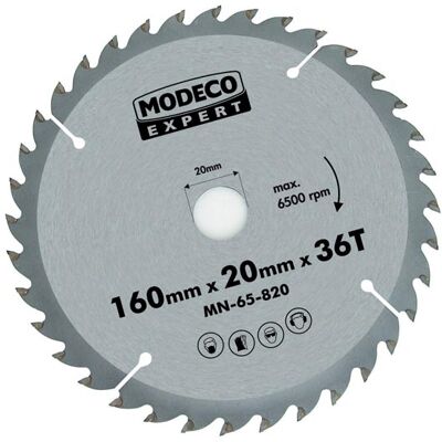 Modecom Lama di sega circolare 170mm - Esperto - 36Denti - Taglio legno Modecom Lama di sega circolare 170mm - Esperto - 36Denti - Taglio legno
