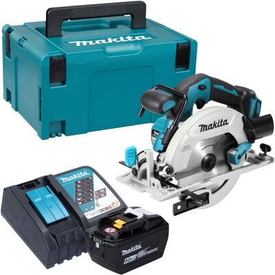 Makita Seghetto Circolare A Batteria Dhs 680 Z 18 V 165 Mm Brushless + 1x Batteria 9,0 Ah + Caricabatterie + Makpac Makita Seghetto Circolare A Batteria Dhs 680 Z 18 V 165 Mm Brushless + 1x Batteria 9,0 Ah + Caricabatterie + Makpac