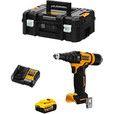 DeWalt Rivettatrice Dcf403p1t (1 X 5,0 Ah + Dcb1104 + Tstak Ii) DeWalt Rivettatrice Dcf403p1t (1 X 5,0 Ah + Dcb1104 + Tstak Ii)