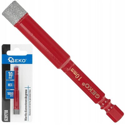 IMPORT Punta Diamantata Geko G39718 10 Mm Riempimento Cera Foratura A Secco IMPORT Punta Diamantata Geko G39718 10 Mm Riempimento Cera Foratura A Secco