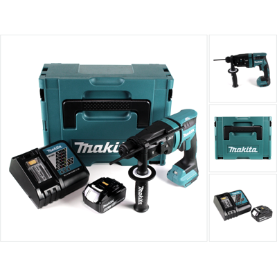 Makita Dhr 182 Rg1j Martello Perforatore A Batteria 18v 1,7j Sds Plus Brushless + 1x Batteria 6,0ah + Caricabatteria + Makpac Makita Dhr 182 Rg1j Martello Perforatore A Batteria 18v 1,7j Sds Plus Brushless + 1x Batteria 6,0ah + Caricabatteria + Makpac