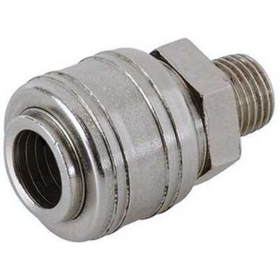 Silverline - EURO LINE - 1/4 BSP - Male - Quick connect Silverline - EURO LINE - 1/4 BSP - Male - Quick connect
