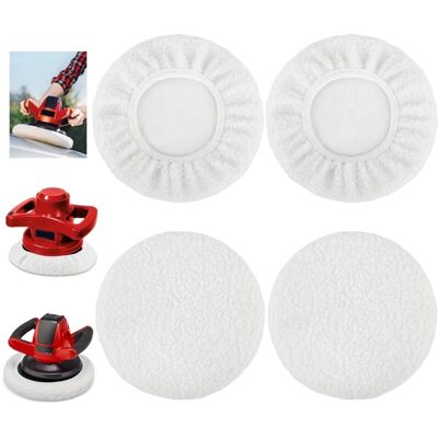 XISRENS Set Di 4 Dischi Lucidanti In Lana D'Agnello Per Lucidatrice Orbitale, 220-250 Mm XISRENS Set Di 4 Dischi Lucidanti In Lana D'Agnello Per Lucidatrice Orbitale, 220-250 Mm