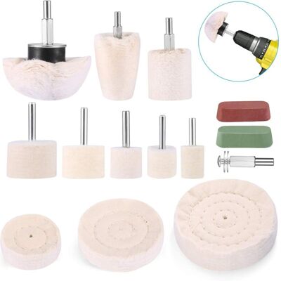 FOCTRO Accessori Per Lucidatura, Avvitatore A Batteria, Disco/tampone/cono Per Lucidatura, Kit Di Spazzole Coniche, Velluto Di Cotone, Per Trapano FOCTRO Accessori Per Lucidatura, Avvitatore A Batteria, Disco/tampone/cono Per Lucidatura, Kit Di Spazzole Coniche, Velluto Di Cotone, Per Trapano