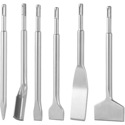 VEVOR Set Di Scalpelli Sds Plus Da 6 Pezzi Per Trapano A Percussione Sds Plus, Kit Con Scalpelli A Punta Piatti E A U, In Lega Acciaio 40cr Trattato Termicamente, Con Bordo Affilato Per Demolizioni VEVOR Set Di Scalpelli Sds Plus Da 6 Pezzi Per Trapano A Percussione Sds Plus, Kit Con Scalpelli A Punta Piatti E A U, In Lega Acciaio 40cr Trattato Termicamente, Con Bordo Affilato Per Demolizioni