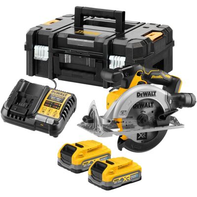 DeWalt Sega Circolare Portatile A Batteria Dcs565s2t, 55 Mm, 18v, 2x 3,5 Ah Powerstack E Caricabatterie In Tstak DeWalt Sega Circolare Portatile A Batteria Dcs565s2t, 55 Mm, 18v, 2x 3,5 Ah Powerstack E Caricabatterie In Tstak
