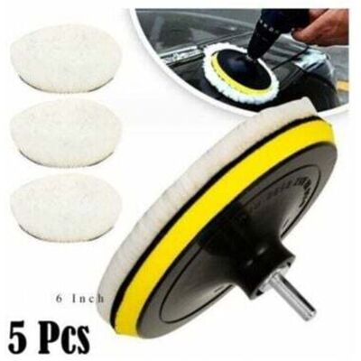 OEM Set Di 5 Tamponi Lucidanti In Lana Da 150 Mm, Dischi Lucidanti, Tamponi In Spugna Lucidante, Kit Per Lucidatura Auto Con Punta Da Trapano M14 Per Lucidatura, Levigatura E Ceratura Dell'auto. OEM Set Di 5 Tamponi Lucidanti In Lana Da 150 Mm, Dischi Lucidanti, Tamponi In Spugna Lucidante, Kit Per Lucidatura Auto Con Punta Da Trapano M14 Per Lucidatura, Levigatura E Ceratura Dell'auto.