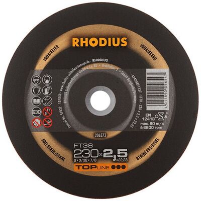 Rhodius - Disco di taglio FT38 - Disco durevole Rhodius - Disco di taglio FT38 - Disco durevole