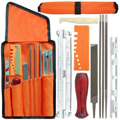 LIIYIELA Set Professionale Di 10 Pezzi Per Affilare La Catena Della Motosega, Kit Per Affilare La Catena Con Lime Rotonde Da 4,0-4,8-5,5 Mm LIIYIELA Set Professionale Di 10 Pezzi Per Affilare La Catena Della Motosega, Kit Per Affilare La Catena Con Lime Rotonde Da 4,0-4,8-5,5 Mm