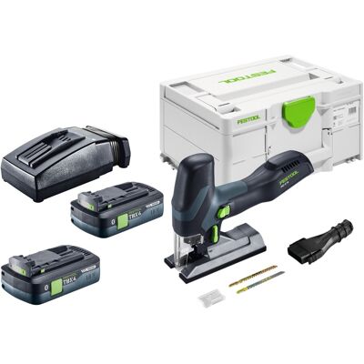 Festool Seghetto Alternativo A Batteria Psc-e 18 Eb-basic 18 V 40 Mm + 2x Batteria 4,0 Ah + Caricabatterie + Systainer Festool Seghetto Alternativo A Batteria Psc-e 18 Eb-basic 18 V 40 Mm + 2x Batteria 4,0 Ah + Caricabatterie + Systainer