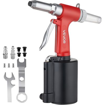VEVOR Kit Rivettatrice Pneumatica, Forza Di Trazione 1100 Kg, Per Edilizia, Pistola Per Rivetti, Ugelli Da 2,4 Mm 3,2 Mm 4,0 Mm 4,8 Mm 6,4 Mm, Sistema A 3 Griffe, Utensile Pneumatico Per Industria VEVOR Kit Rivettatrice Pneumatica, Forza Di Trazione 1100 Kg, Per Edilizia, Pistola Per Rivetti, Ugelli Da 2,4 Mm 3,2 Mm 4,0 Mm 4,8 Mm 6,4 Mm, Sistema A 3 Griffe, Utensile Pneumatico Per Industria
