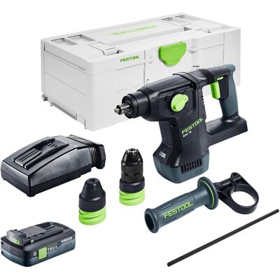 Festool Martello Combinato A Batteria Khc 18 Eb-basic 18 V 2,6 J Sds-plus Brushless + 1x Batteria Ricaricabile 4,0 Ah + Caricatore + Systainer Festool Martello Combinato A Batteria Khc 18 Eb-basic 18 V 2,6 J Sds-plus Brushless + 1x Batteria Ricaricabile 4,0 Ah + Caricatore + Systainer