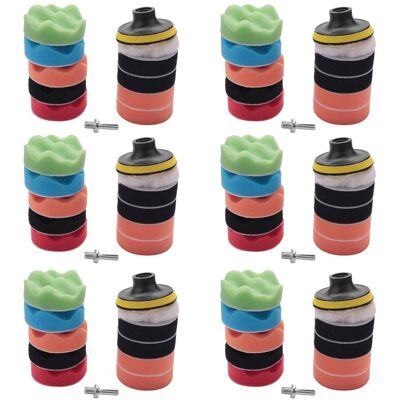 OEM Set Di 66 Tamponi Lucidanti Ondulati Da 3 Pollici Per Lucidatrice Per Auto OEM Set Di 66 Tamponi Lucidanti Ondulati Da 3 Pollici Per Lucidatrice Per Auto