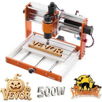 VEVOR Macchina Per Incisione Cnc A 3 Assi, Fresatrice Con Mandrino Da 500 W, Area Di Lavoro 30 X 18 X 8 Cm, Controller Offline, Finecorsa, Arresto Di Emergenza, Per Taglio E Intaglio Di Plastica Legno VEVOR Macchina Per Incisione Cnc A 3 Assi, Fresatrice Con Mandrino Da 500 W, Area Di Lavoro 30 X 18 X 8 Cm, Controller Offline, Finecorsa, Arresto Di Emergenza, Per Taglio E Intaglio Di Plastica Legno