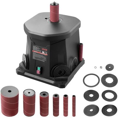 VEVOR Levigatrice A Mandrino Oscillante A Nastro, Smerigliatrice Da Banco Da 2000 Giri/min Con 6 Manicotti 12,7–76,2 Mm, Corsa 15 Mm E Porta Di Collegamento Per La Polvere Per La Finitura Di Mobili VEVOR Levigatrice A Mandrino Oscillante A Nastro, Smerigliatrice Da Banco Da 2000 Giri/min Con 6 Manicotti 12,7–76,2 Mm, Corsa 15 Mm E Porta Di Collegamento Per La Polvere Per La Finitura Di Mobili