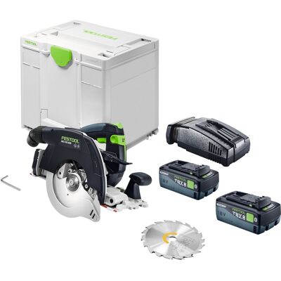 Festool Hkc 55 Keb-basic Sega Circolare A Batteria 18 V 160 Mm Brushless + 2x Batteria 8,0 Ah + Caricabatterie Rapido + Systainer Festool Hkc 55 Keb-basic Sega Circolare A Batteria 18 V 160 Mm Brushless + 2x Batteria 8,0 Ah + Caricabatterie Rapido + Systainer