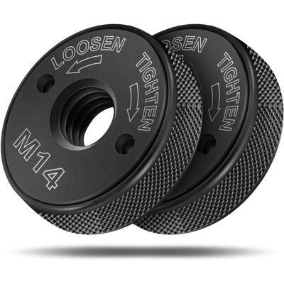 OEM Dado A Sgancio Rapido M14 Per Smerigliatrici Angolari – Confezione Da 2, Nero, Compatibile Con Aeg, Dewalt, Makita, Metabo, Flex, Hitachi E Black & Decker OEM Dado A Sgancio Rapido M14 Per Smerigliatrici Angolari – Confezione Da 2, Nero, Compatibile Con Aeg, Dewalt, Makita, Metabo, Flex, Hitachi E Black & Decker