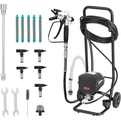 VEVOR Spruzzatore Di Vernice Airless Con Supporto 640 W 3000 Psi, Sistema Di Spruzzatura Della Vernice Con Spazzola Di Pulizia, Asta Di Prolunga E Ugelli, Spruzzatore Per Verniciatura Uso Domestico VEVOR Spruzzatore Di Vernice Airless Con Supporto 640 W 3000 Psi, Sistema Di Spruzzatura Della Vernice Con Spazzola Di Pulizia, Asta Di Prolunga E Ugelli, Spruzzatore Per Verniciatura Uso Domestico
