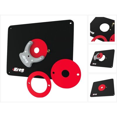 KREG - Piastra Inserto Per Tavolo Di Fresatura Di Precisione Con Anelli Di Livellamento (non Preforati) - Prs4038 KREG - Piastra Inserto Per Tavolo Di Fresatura Di Precisione Con Anelli Di Livellamento (non Preforati) - Prs4038