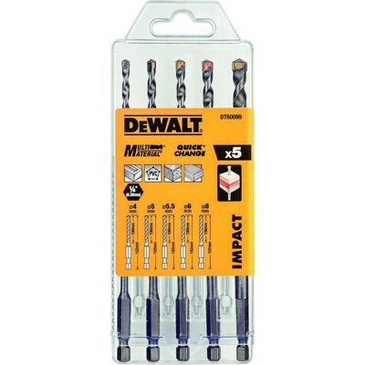 DeWalt - Dt60099-qz Set Punte Codolo Esagonale 4 5 5,5 6 8 5pz Multi Materiale DeWalt - Dt60099-qz Set Punte Codolo Esagonale 4 5 5,5 6 8 5pz Multi Materiale