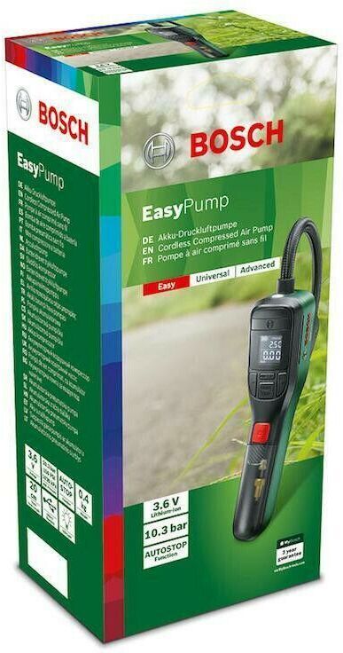 Bosch - easy pump home and garden compressore a batteria 3,0 ah 3,6 volt