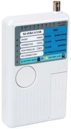 Velleman - tester usb e rete (lan) per usb-a, mini-usb-b, bnc, 8P8C (RJ45), 6P6C (RJ12), 6P2C (RJ11), 4P4C (RJ10)