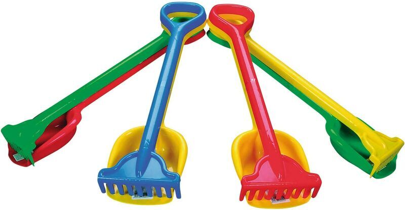 ANDRONI - Attrezzi Gioco Bambini Pala e Rastrello Colorati 56cm Spiaggia Giardino Mare