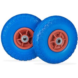 RELAXDAYS 8x Ruote Per Carrello, Pneumatici In Gomma Antipanne, 4.1/3.5-4', Asse 16mm, Fino A 150 Kg, 260x85mm, Blu Rosso RELAXDAYS 8x Ruote Per Carrello, Pneumatici In Gomma Antipanne, 4.1/3.5-4', Asse 16mm, Fino A 150 Kg, 260x85mm, Blu Rosso