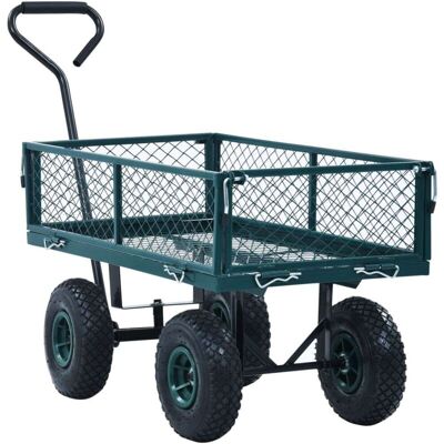 VIDAXL Carrello A Mano Da Giardino Verde 250 Kg - VIDAXL Carrello A Mano Da Giardino Verde 250 Kg -