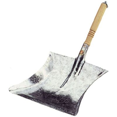 Paletta in metallo zincato con manico in legno - Utensile di pulizia Paletta in metallo zincato con manico in legno - Utensile di pulizia