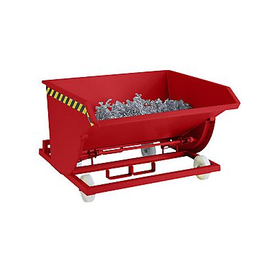 Contenitore di rottami Eurokraft pro - 0,3m³, Rosso RAL 3000 Contenitore di rottami Eurokraft pro - 0,3m³, Rosso RAL 3000