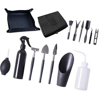 Infinite Kit Da Giardinaggio In Miniatura Con Tappetino Impermeabile - 15 Attrezzi Per Il Trapianto Di Piante Grasse, Bonsai E Piante Da Appartamento - Set Di Attrezzi Manuali Di Qualità Con Vassoio E Sacchett Infinite Kit Da Giardinaggio In Miniatura Con Tappetino Impermeabile - 15 Attrezzi Per Il Trapianto Di Piante Grasse, Bonsai E Piante Da Appartamento - Set Di Attrezzi Manuali Di Qualità Con Vassoio E Sacchett