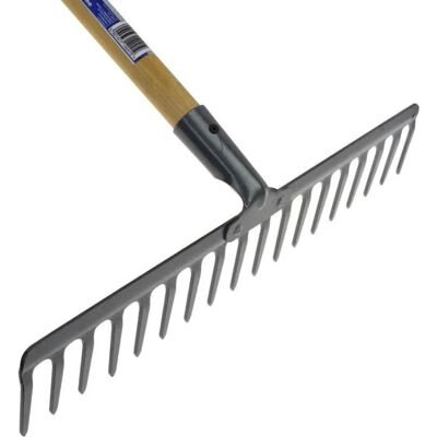 IMPORT Rastrello Da Giardino Geko 18 Denti Manico In Legno Resistente IMPORT Rastrello Da Giardino Geko 18 Denti Manico In Legno Resistente